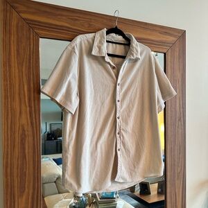 Corduroy Button Up Short Sleeve Shirt